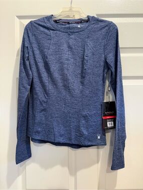 Spyder Active Heather Blue Marled Long Sleeve Top
